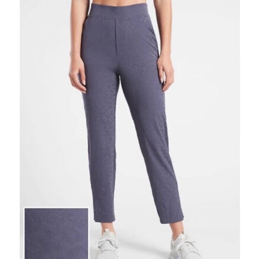 NWT Athleta Brooklyn textured ankle pant in Medieval Violet